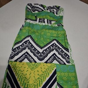 Trina Turk Cora Strapless Green  Sheath Dress Size 2  Beachy St. Patrick's Day